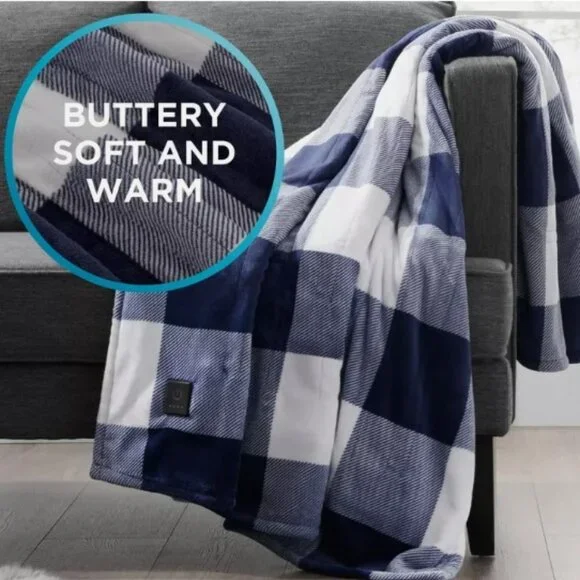 Brookstone Bedding Brookstone Heated Plush Throw Electric